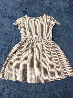 GAP KIDS Girls S Small 6 7 Striped Short Sleeve Dress Bow